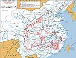 Map of China 1934-1936: The Long March