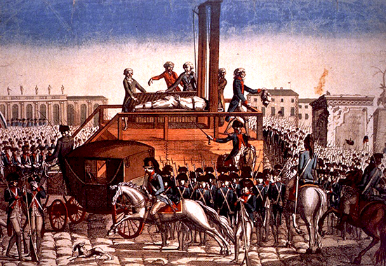 Execution of King Louis XVI of France on the guillotine, Paris, 1793