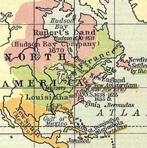 Map of 17th Century Louisiana