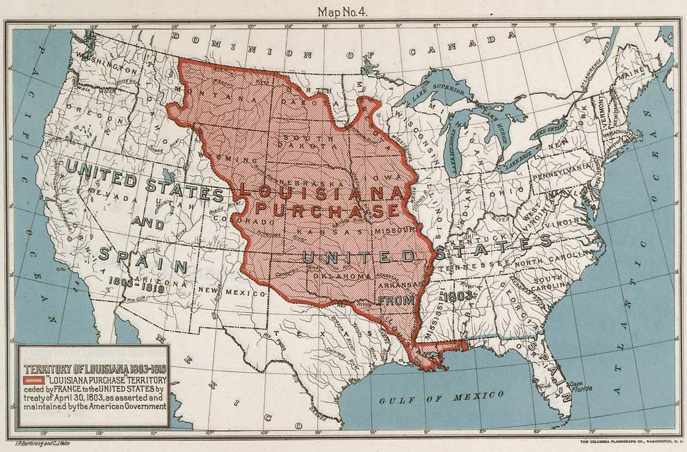 "Louisiana Purchase" Territory 1803