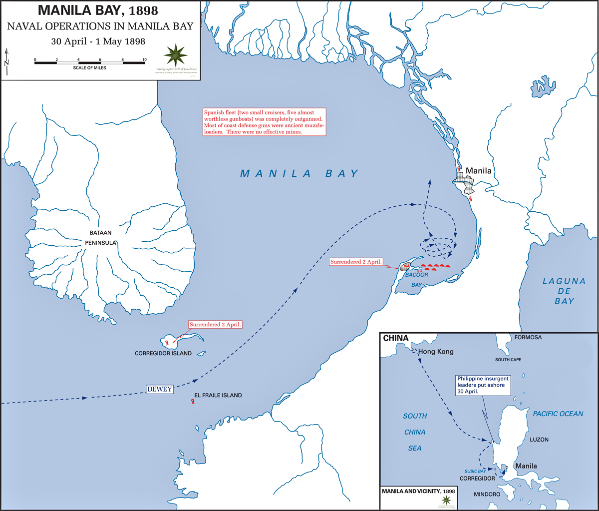 Map of Manila Bay 1898