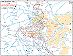 Map of World War II: Ardennes, German Attack and Operations December 16-25, 1944