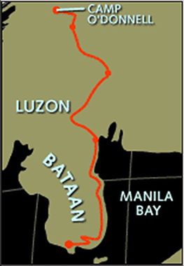 Route of the Bataan Death March