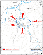 Map of the Korean War: The Battle of Chip' Yong-Ni (Chipyong-Ni) February 13-15, 1951.