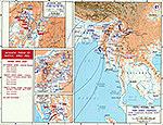 Map of World War II: China and Burma. Third Burma Campaign. Initial Engagements November 1943 - May 1944.