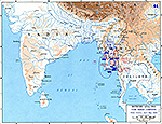Map of World War II: Third Burma Campaign. Allied Victory, April - May 1945.