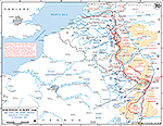 Map of World War II: Western Europe, 6th and 12th Army Group, Operations November 8 - December 15, 1944