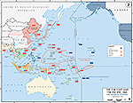 Map of World War II: The Far East and the Pacific. The Imperial Powers, September 1, 1939.