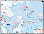 Map of World War II:Southeast Asia. Japanese Centrifugal Offensive, December 1941.