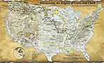 History map of the Lewis and Clark Expedition 1804-1806. All Things Lewis and Clark today.