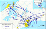 History Map of Panama 1990. Operation JUST CAUSE, December, 20, 1989 - January 31, 1990.