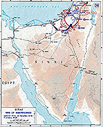 History Map of the Sinai Peninsula: Israel's War of Independence, Operation AYIN, December 22, 1948 - January 7, 1949.