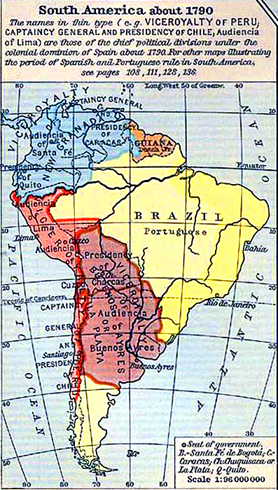 Map of South America 1790
