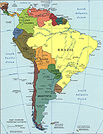 Map of South America 2005