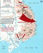 History Map of the Vietnam War. South Vietnam, NVA Plan for 1965.