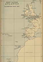 Map of the North East Atlantic 16th Century