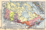 Canada and Newfoundland. Inset: The Arbitration Boundary between Canada and Alaska.