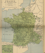 Map of France - Religious Wars 1562
