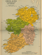 Map of Ireland 16th Century