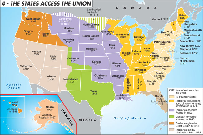 The States access the Union - MAP