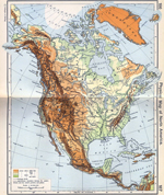 Physical Map of North America