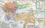 Dismemberment of the Ottoman Empire since 1683. Insets: Southwestern Crimea, 1854. Plan of Sevastopol, 1854-1855.