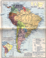 South America. Inset: South America about 1790.