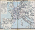 Ecclesiastical Map of Western Europe in the Middle Ages. Inset: Vicinity of Naples.