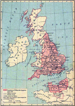 Dominions of William the Conqueror about 1087