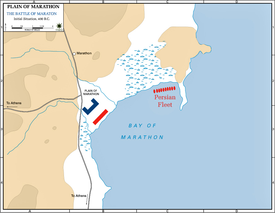 Battle of Marathon 490 BC - Initial Situation