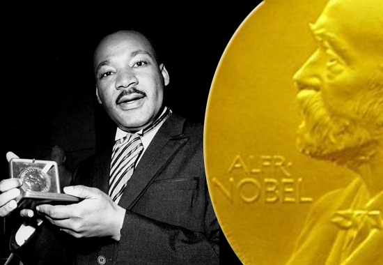 MARTIN LUTHER KING RECEIVES THE NOBEL PRIZE FOR PEACE - 1964