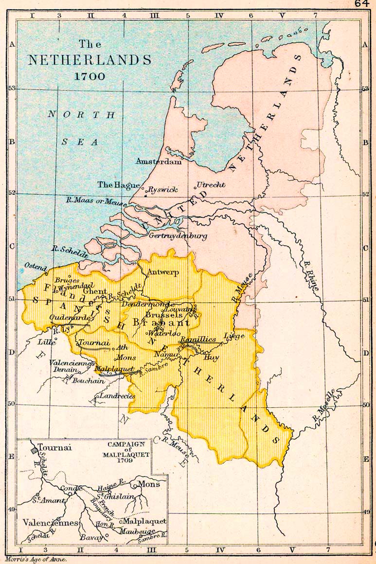 Map of the Netherlands - 1700