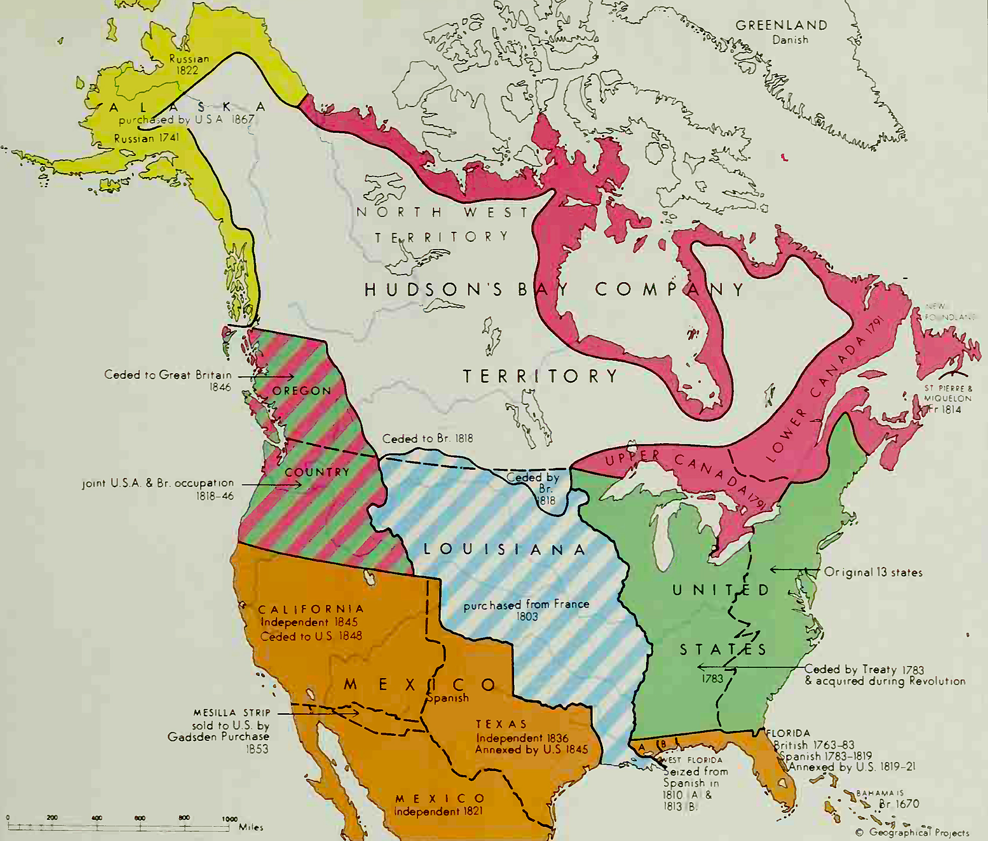 map of america in 1776 Map Of North America 1670 1867 map of america in 1776