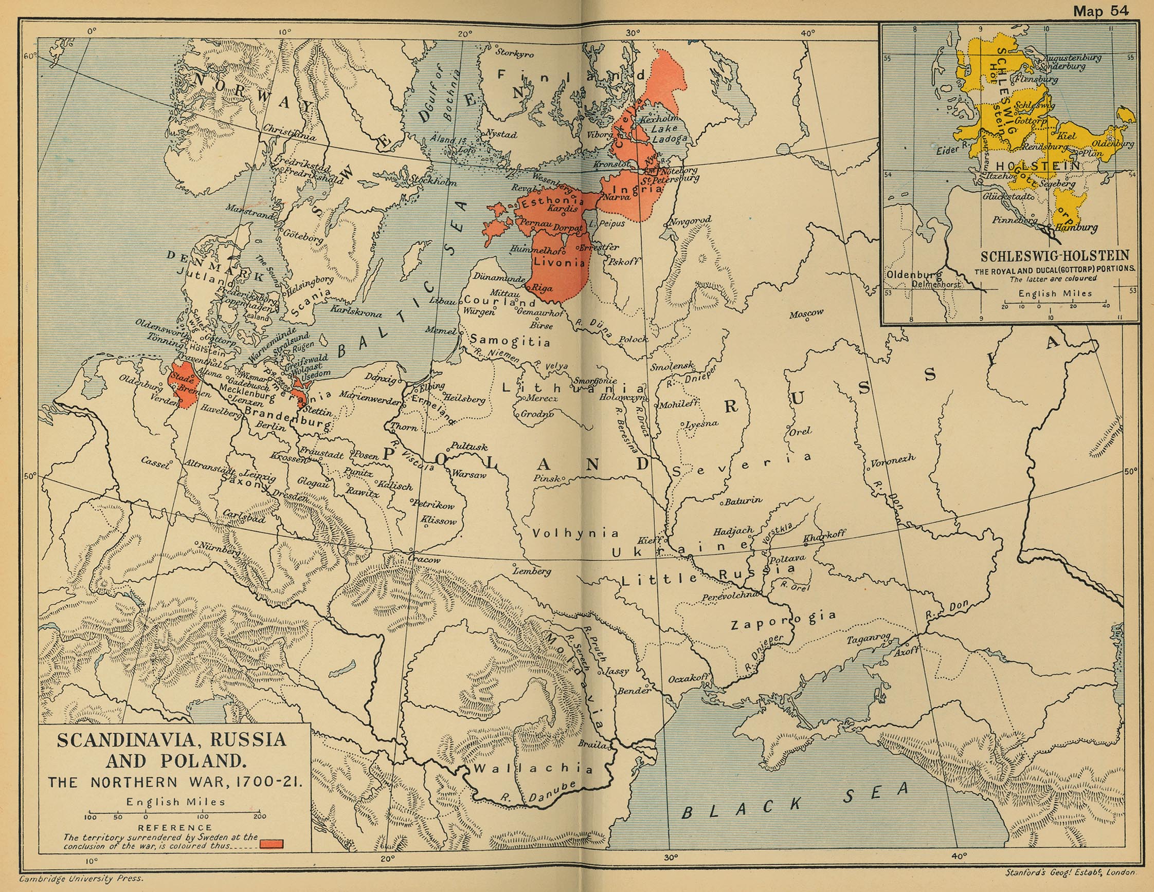 ap of Scandinavia, Russia and Poland: The Northern War, 1700-1721