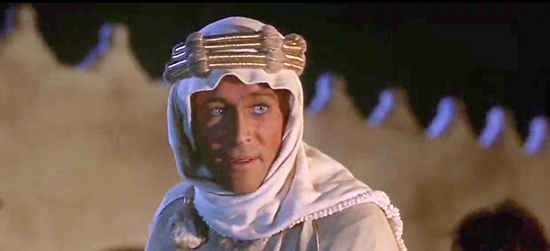 Peter O'Toole is Lawrence of Arabia, 1962