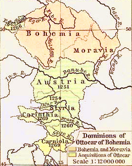 Map of the Dominions of Ottocar of Bohemia in 1378