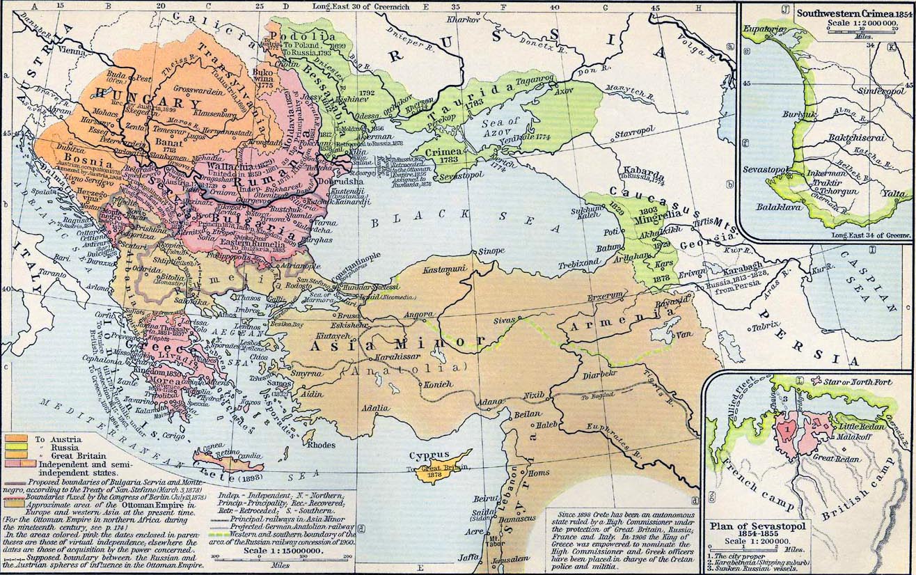 Map of the Dismemberment of the Ottoman Empire since 1683