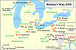 Map Pontiac's Rebellion 1763-1766