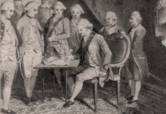 At the Signing of the Preliminaries in January 1783