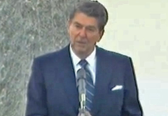 SPEAKING AT D-DAY'S 40TH ANNIVERSARY - RONALD REAGAN 1984