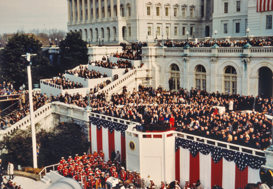 RONALD REAGAN ON THE WEST FRONT OF THE U.S. CAPITOL - 1981