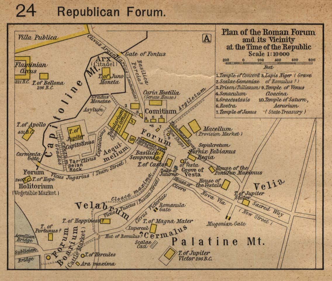 forum romanum map