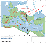 Map of the Roman Empire 5th Century