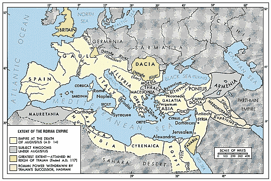 Extent of the Roman Empire - Greatest extent during Trajan's reign