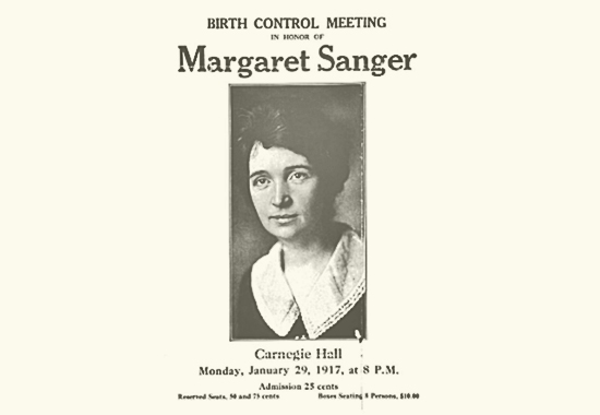 BIRTH CONTROL MEETING FLYER - MARGARET SANGER 1917