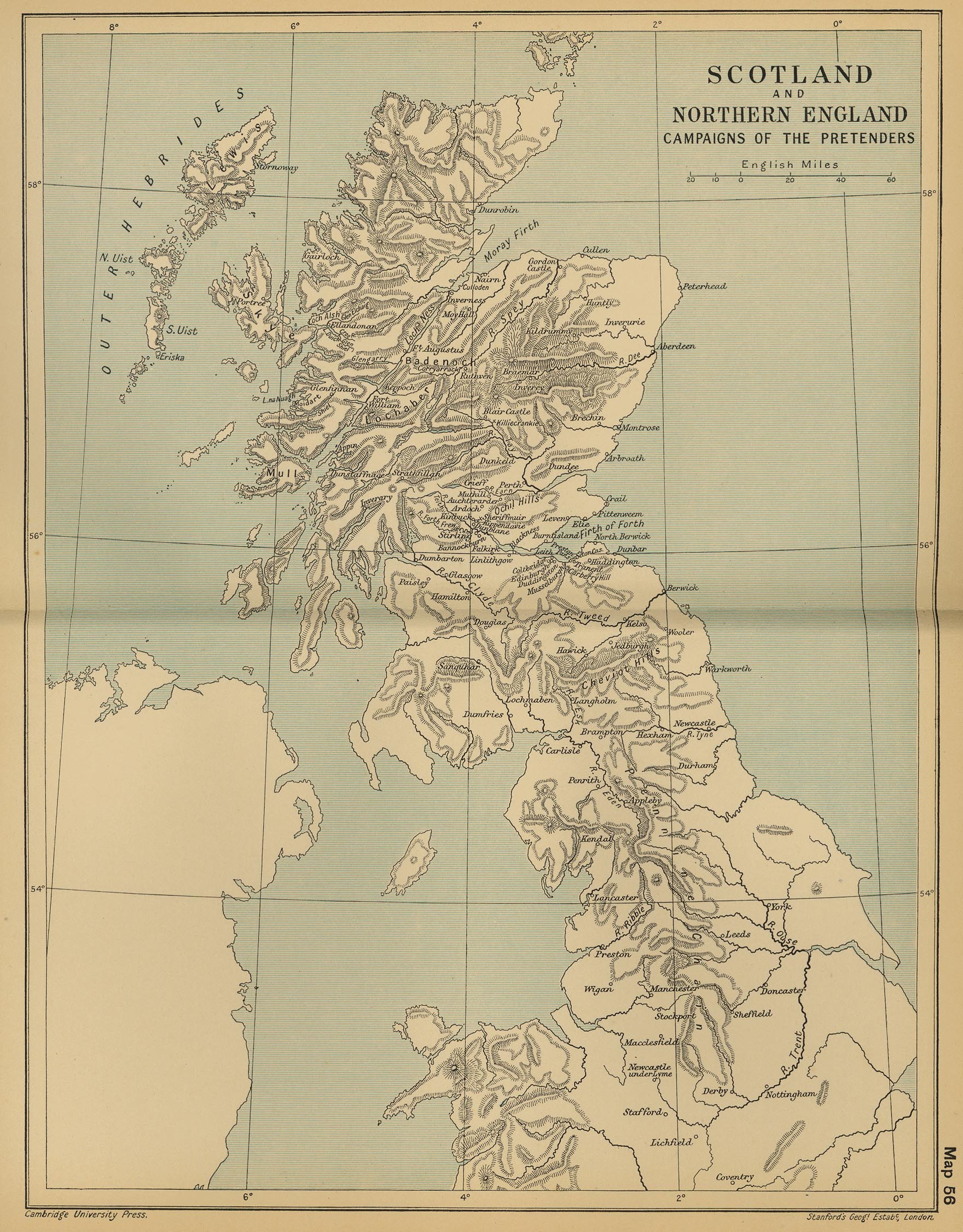 Map of Scotland 1708