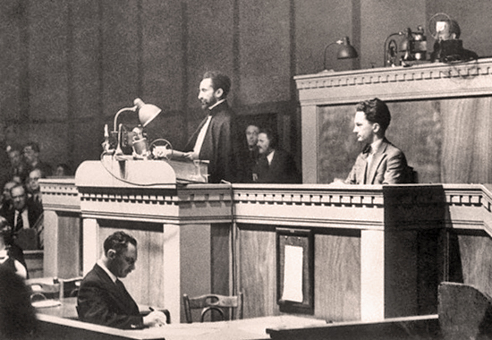 EMPEROR HAILE SELASSIE BEFORE THE LEAGUE OF NATIONS - 1936