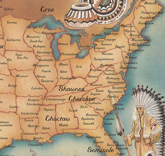 Shawnee Tribe Map - Tribes of the Indian Nation
