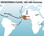 1400-1600 World Map Slave Trade