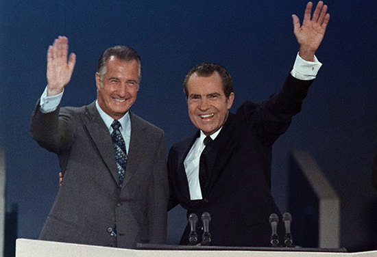 Spiro T. Agnew and Richard M. Nixon - Front cover of Crooks Unite